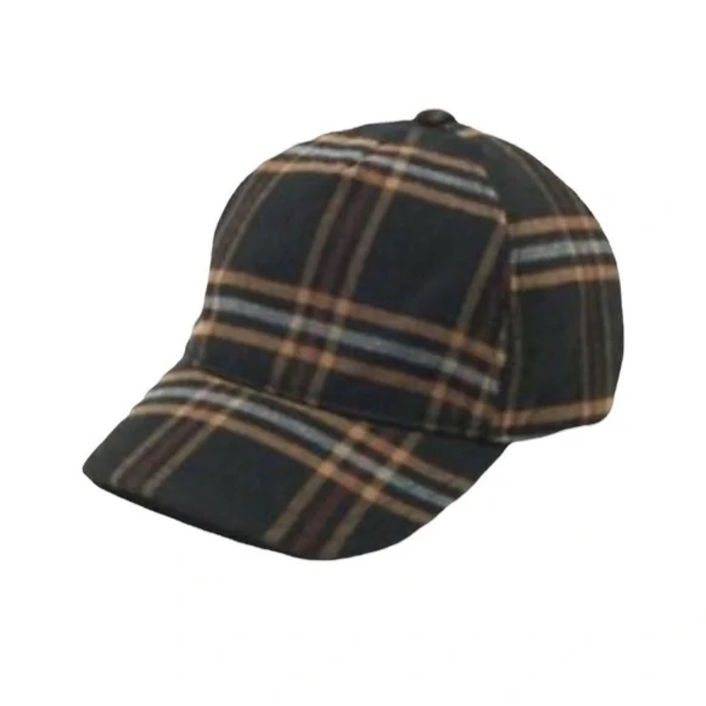 Janie and Jack Brown Plaid Cap New with tags